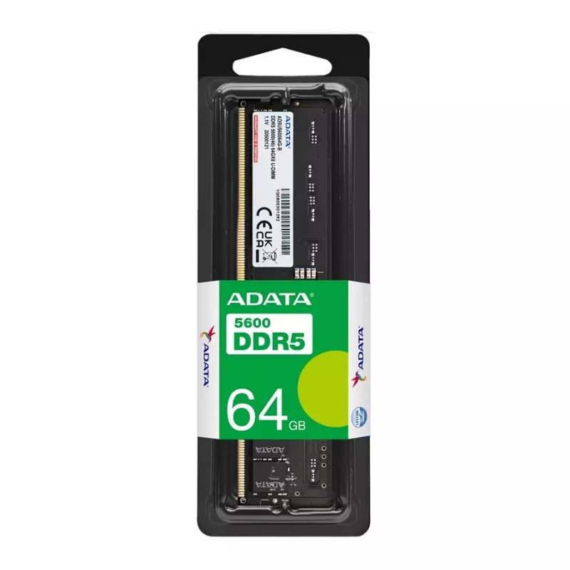 ADATA AD5U560064G-S geheugenmodule 64 GB 1 x 64 GB DDR5 5600 MT/s 288-pins DIMM