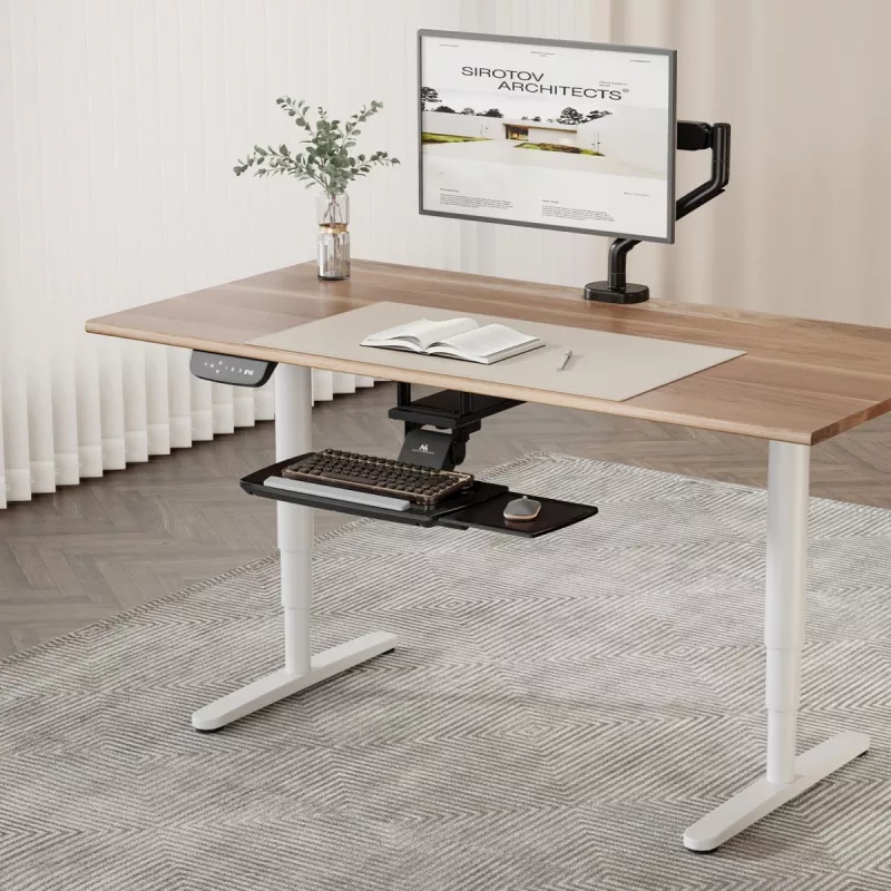 Maclean toetsenbordhouder onder tafel, verstelbaar, max. 5 kg, zwart, MC-156 B