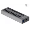 DeLOCK externe 5 Gbps USB-hub met 10 poorten + schakelaar