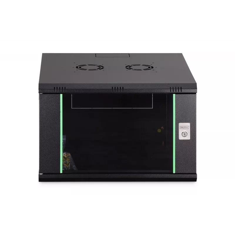 Wandgemonteerde 19-inch rackbehuizing DIGITUS Dynamic-N DN-37103 — 7U, 600x600 mm, IP20, ongemonteerd, zwart