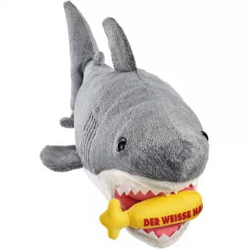Knuffel Schmidt Spiele The White Shark pluchen figuur, model 42841, stoffen dier