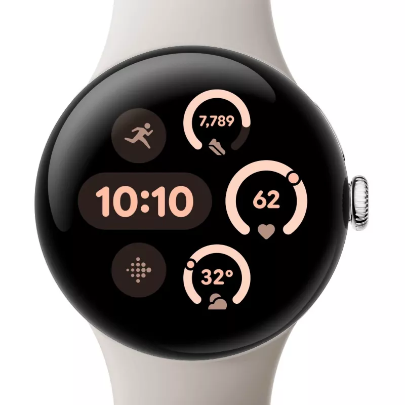 Google Pixel Watch 3 AMOLED 41 mm digitaal touchscreen zilver Wi-Fi GPS (satelliet)
