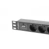 Lanberg PDU-03F-0200-BK stroomverdelereenheid (PDU) 1U zwart 3 AC-uitgangen (PDU-03E-0200-IEC-BK)