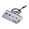USB-hub Unitek H1337AGY01 – 4 poorten (2×USB-C, 2×USB-A), tot 5 Gbit/s per poort, aluminium, zilver