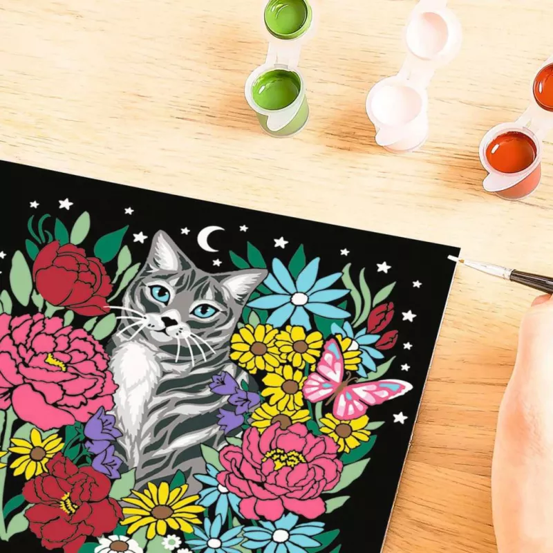 Schilderen op nummer set Ravensburger CreArt Pixie Cold Cat (model 25855) – canvasschilderset