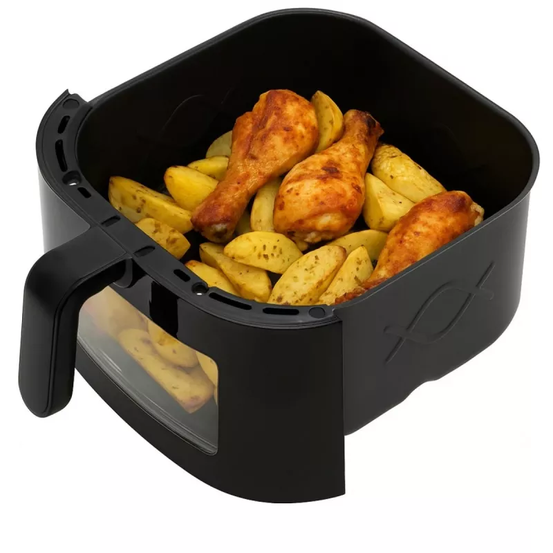 Adler AD 6318 airfryer, 8 l, 2500 W, lcd-display, 9 programma's, zwart