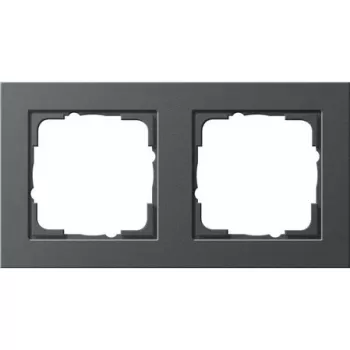 GIRA afdekking 0212 23 antraciet, schroefloze afdekplaat 80,8×151,9×9,3 mm