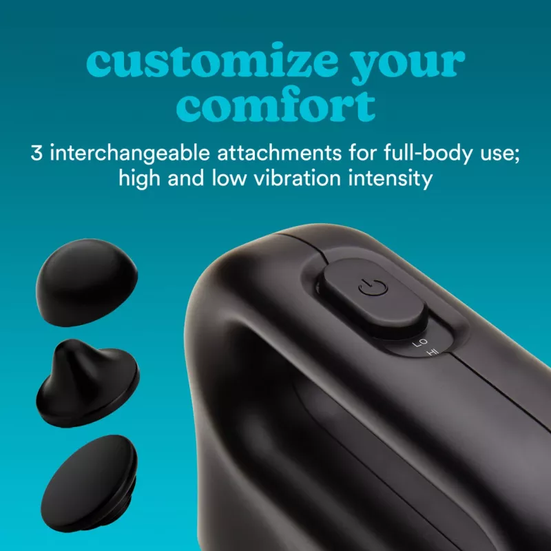 Draagbare vibratiemassagepistool HoMedics HHP-120BK – compact oplaadbaar percussiemassageapparaat