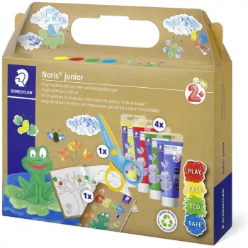 Vingerverf Staedtler 61 C2 afwasbaar blauw groen geel