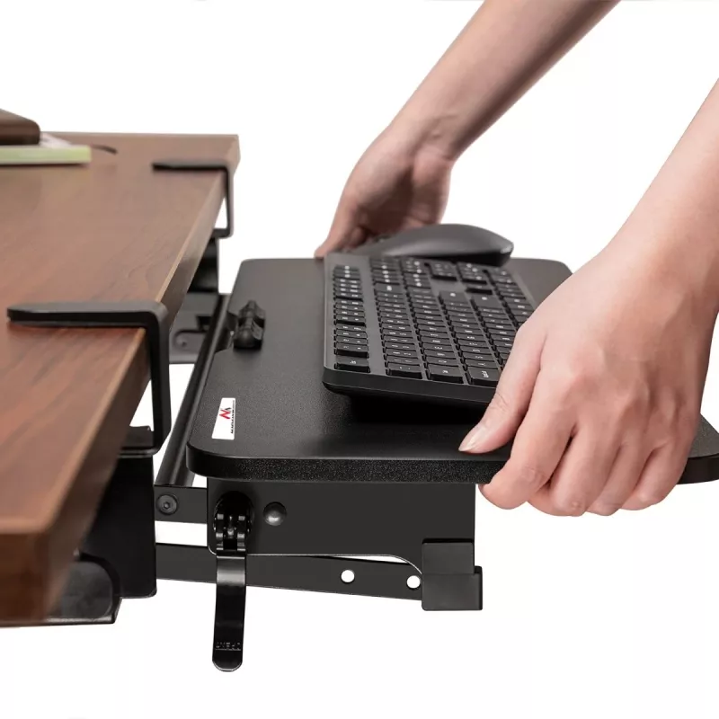 Maclean toetsenbordhouder onder bureau, verstelbaar, max. 5 kg, 67x24 cm, MC-462