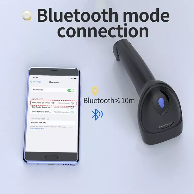 Barcodescanner QOLTEC 50880 1D/2D USB — handscanner met USB-interface