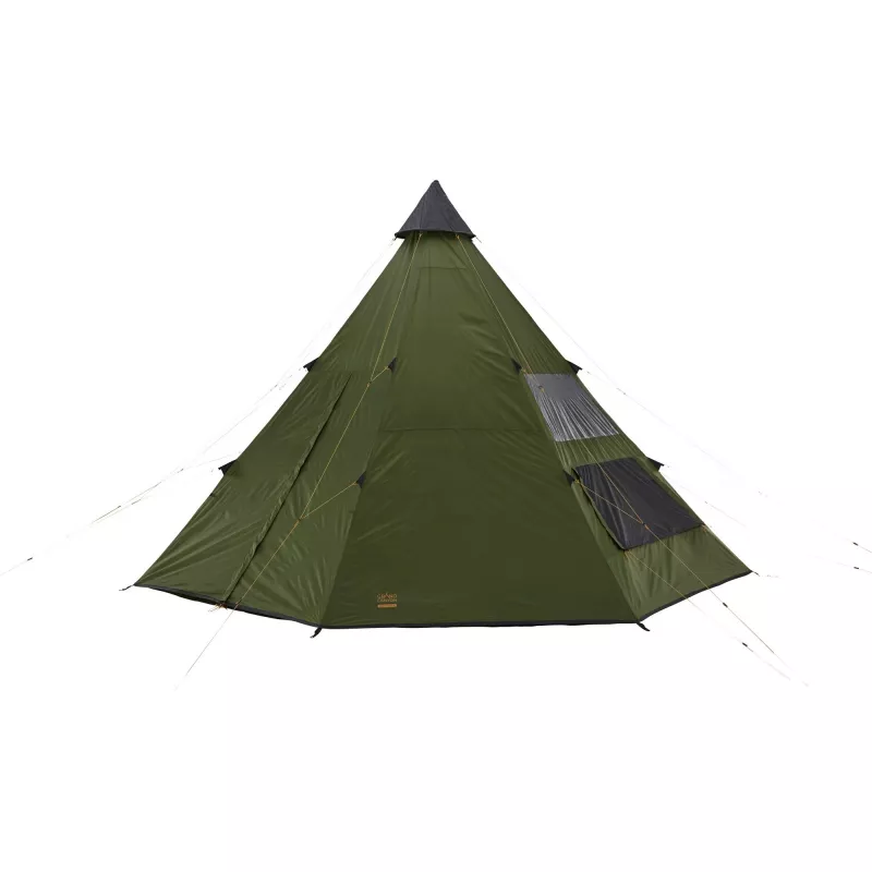 Tent Grand Canyon zwart FALLS 8 8P olijfgroen — 8-persoons kampeertent