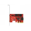 SATA PCI Express x4-kaart DeLOCK 6 poorten low profile formfactor