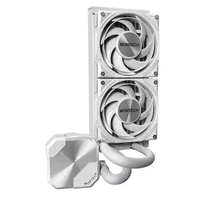 Montech HyperFlow Silent 240 processor all-in-one vloeistofkoeler 12 cm wit 1 st.