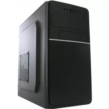 LC Power 2015MB - tower - micro ATX - zonder voeding - zwart - USB/audio (LC-2015MB-ON)