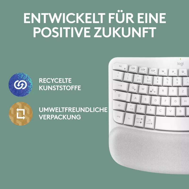 Logitech Wave Keys voor Mac toetsenbord QWERTZ Duits wit