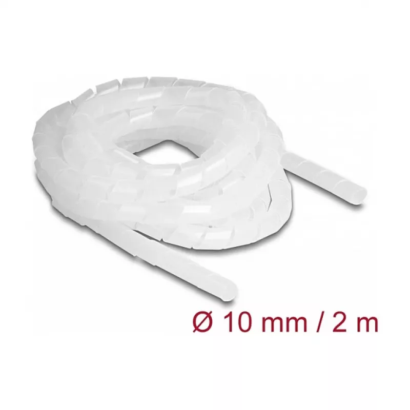 DeLOCK spiraalslang flexibel 2 m x 10 mm transparant