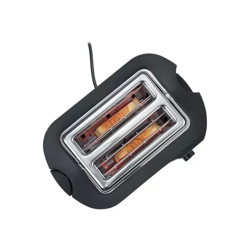Severin 2589 2 sneetjes 800 W zwart, roestvrij staal