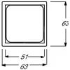 Opbouwframe schroefloos Busch-Jaeger 1746/10-84 wit, 63×63 mm, venster 51×51 mm