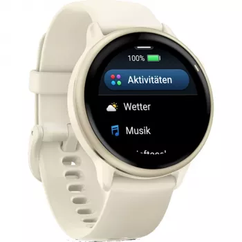 Garmin vívoactive 6 3,05 cm (1,2) AMOLED 42 mm digitaal 390 x 390 pixel touchscreen wit Wi-Fi GPS (satelliet)