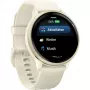 Garmin vívoactive 6 smartwatch 42 mm, 1,2" AMOLED 390 x 390, touchscreen, GPS, wifi, 8 GB, aluminium kast Lunar Gold, siliconen band Bone
