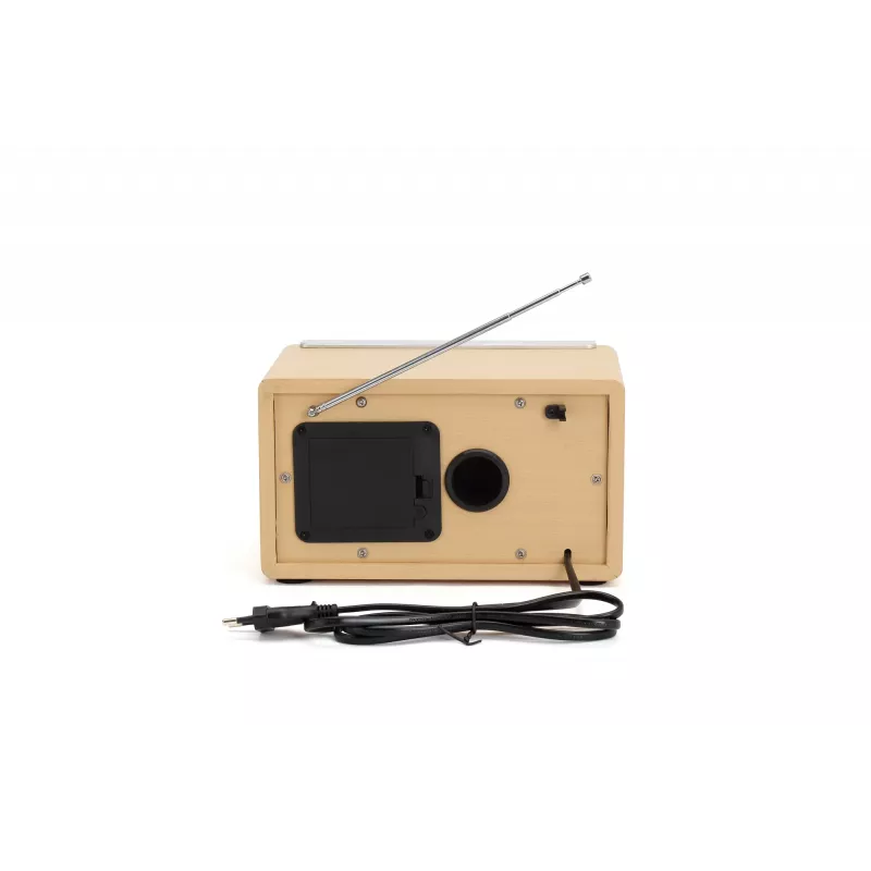 Denver TR-63LW radio personal analoog bamboe, zilver