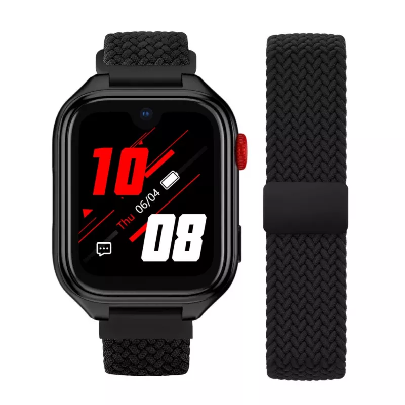 Smartwatch Stelio ST-SWJ102-BK Junior Pro AI 4G zwart – kinderwearable met 4G-connectiviteit