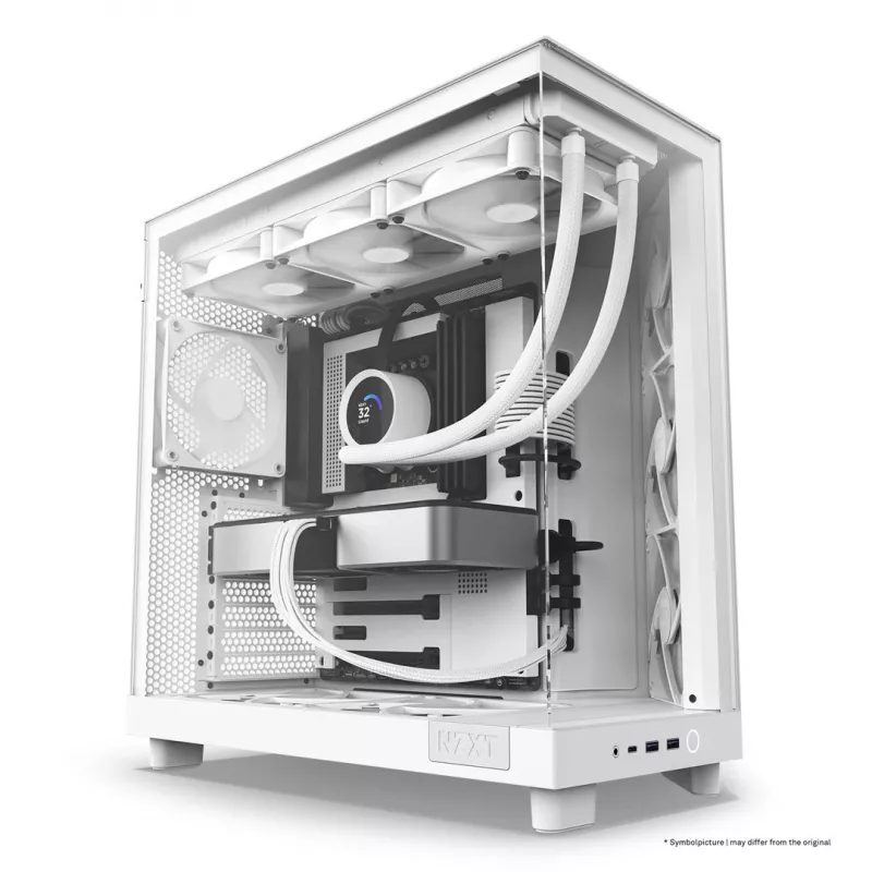 NZXT H6 Flow Mid-Tower Behuizing - wit