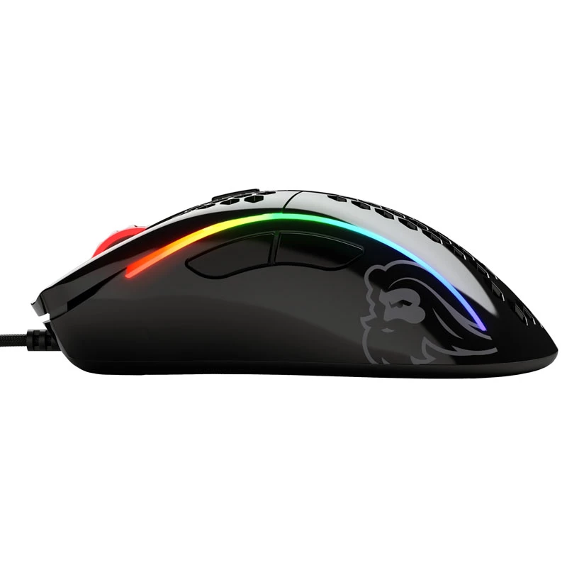 Glorious Gaming Glorious Model D muis glossy (zwart), rechtshandig, optisch, USB Type-A, 12000 DPI, 1 ms, zwart