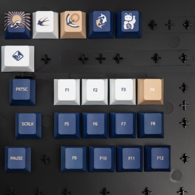 Keycap-set Traitors UKIYO-E PBT US-layout – 108 toetsen, dye-sub-beschrifting
