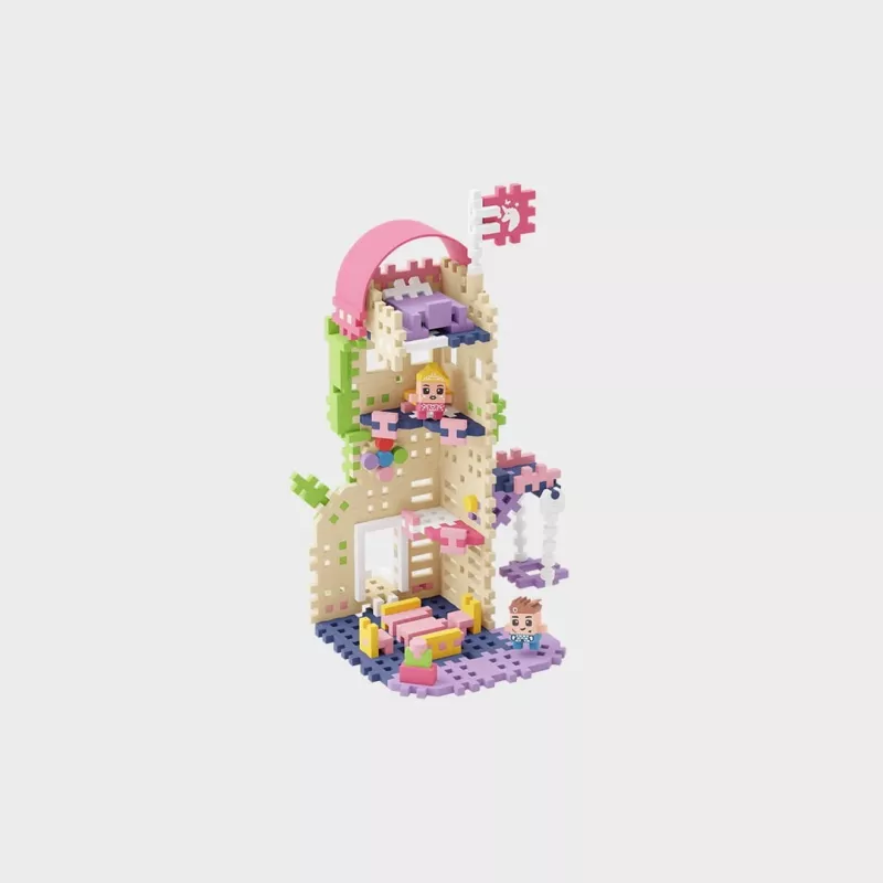 Marioinex Mini Waffle Princess Fantasy toren bouwblokken, 148 stuks