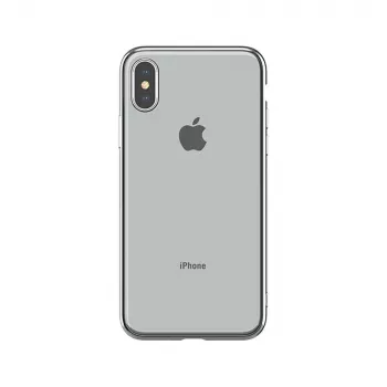 Zacht hoesje Devia voor iPhone XS Max – TPU, zilver, slank beschermhoesje