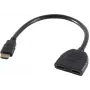 HDMI-adapter ShiverPeaks Type-A naar 2x stekker/bus 77415 – HDMI Type-A-splitter/adapter