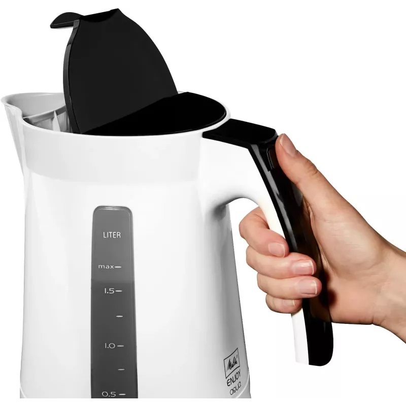 Elektrische waterkoker Melitta Enjoy Aqua 1,7 L 2400 W zwart wit