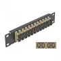 Glasvezel patchpaneel DeLOCK 10 inch 12 poorten SC duplex beige 1U zwart