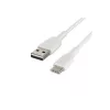 Kabel PVC USB-C naar USB-A 15 cm wit