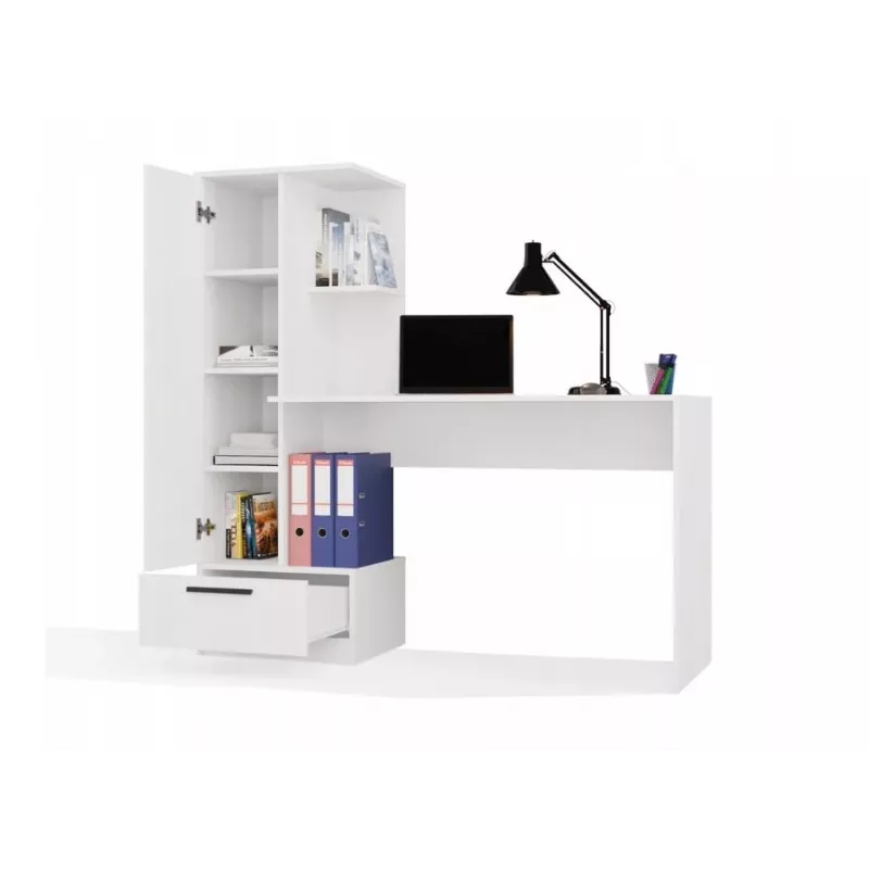 Cosmo bureau + rek set, wit