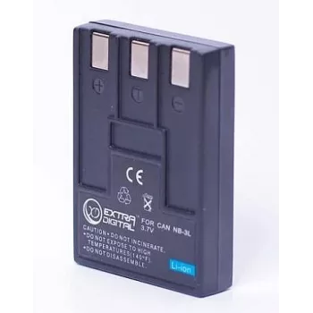 Oplaadbare accu Extra Digital NB-3L 3,7 V 1000 mAh voor compatibele Canon camera's