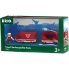 World rode accu-reistrein, speelvoertuig rood
