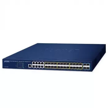 PLANET GS-5220-16S8CR - switch - managed - 24 x Gigabit SFP + 8 x shared 10/100/1000 - rack-mountable (GS-5220-16S8CR)