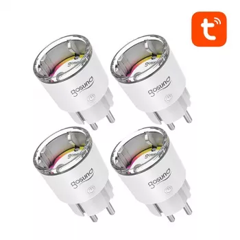 Slimme stekker Gosund EP2 10A – WLAN-stekkerdoos-set met 4 stuks, individuele afstandsbediening, energiebewaking