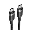 USB-C naar USB-C data- en oplaadkabel Vention TRDBH, 2 m, USB 2.0, 60 W PD, 3 A, 480 Mbit/s, zwart