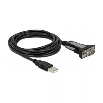 USB 2.0 Type-A naar 1 x serieel RS-232 DB9 4 m DeLOCK 66323