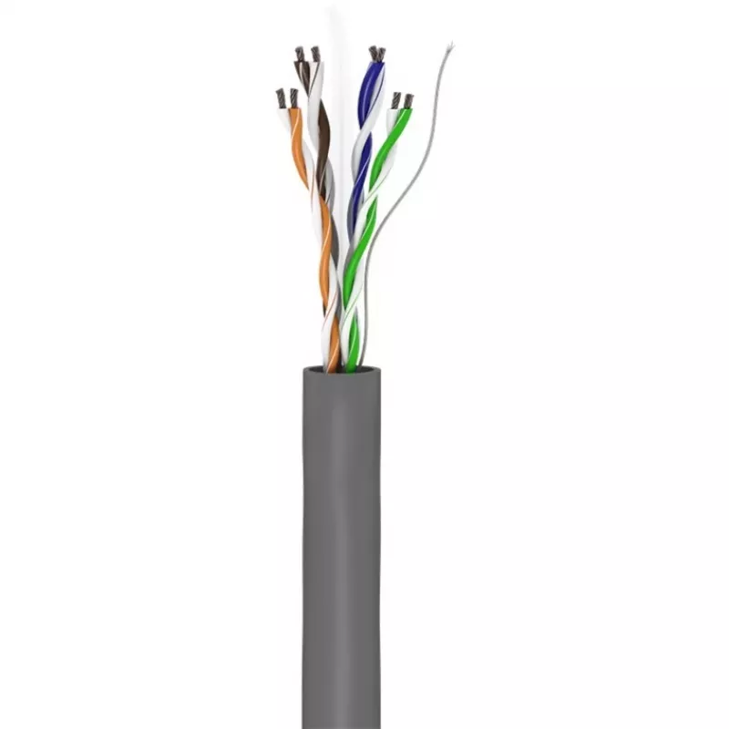 Wentronic Goobay CAT 6 netwerkkabel, U/UTP, grijs, 100 m - CCA, AWG 24/7 (litze), PVC (93884)