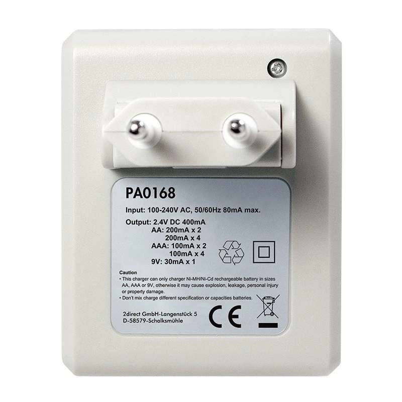 Batterijlader voor Ni-MH / Ni-Cd AA / AAA / 9V