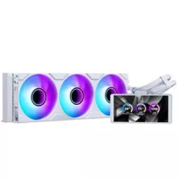 Phanteks Glacier One 360M25 LCD AiO-vloeistofkoeling, 6 inch display - 360 mm, wit