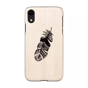 man and wood smartphonehoesje voor iPhone XR, Indian zwart, beschermende hardcase