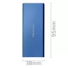 SSD-behuizing QOLTEC 51832 — externe M.2 SATA, USB 3.0, tot 2 TB, blauw, ondersteunt 30 mm drives, 4 slots