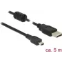 USB-kabel DeLOCK 5 m USB 2.0-A USB 2.0 Mini-B