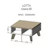 Cama LOTTA 60 salontafel wit/Sonoma-eiken